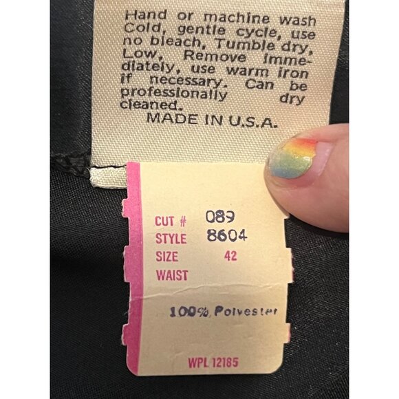 VTG  Edith Martin California Women 2 Piece Cardigan Tank Career Whimsy Goth USA - Picture 9 of 16